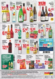 Gazetka promocyjna Trinkgut - Gazetka - ważna od 29.07 do 29.07.2023 - strona 4 - produkty: alkohol, angebot, angebote, angebotspreis, Bad, Bank, beutel, Brei, chips, cola, crunchips, deka, deutschlandcard, eis, elle, erbsen, erde, flasche, funny-frisch, gin, ginger, hugo, korn, kräuter, kräuterlikör, leine, LG, licor, licor 43, lieferservice, likör, limo, linsen, lorenz, milka, nordbrand, reis, riesling, sauce, schoko, schokolade, spaghetti, telefon, Ti, tomate, tomaten, tomatensauce, tullamore, tullamore dew, uhr, vescovino, vinho verde, vodka, wein, weinbrand, Wels