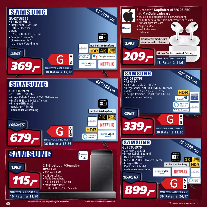 Aktueller Prospekt Real - Real Handzettel - von 21.02 bis 26.02.2022 - strona 40 - produkty: batterie, dvb, DVB-T, eis, elle, ente, HDMI, kopfhörer, Pods, Receiver, reis, rum, soundbar, Spektrum, Subwoofer, teller, Ti, usb