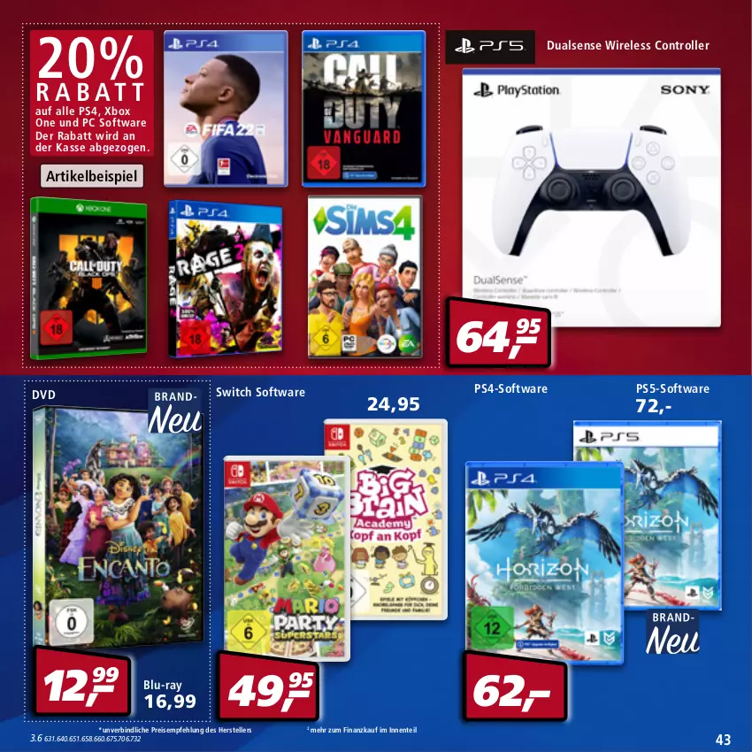 Aktueller Prospekt Real - Real Handzettel - von 21.02 bis 26.02.2022 - strona 43 - produkty: blu-ray, dvd, eis, elle, ente, ps4, reis, rel, Roller, Software, teller, Ti, Xbox, Xbox One