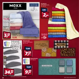 Gazetka promocyjna Real - Real Handzettel - Gazetka - ważna od 26.02 do 26.02.2022 - strona 32 - produkty: Bau, baumwolle, duschtuch, eis, elle, gästetuch, handtuch, kokos, Läufer, reifen, reis, Stufenmatten, teller, teppich, Ti, tuc, wolle