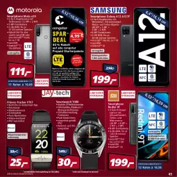 Gazetka promocyjna Real - Real Handzettel - Gazetka - ważna od 26.02 do 26.02.2022 - strona 45 - produkty: akku, Armband, auer, congstar, eis, elle, ente, Fitness-Tracker, frontkamera, hauptkamera, kamera, messer, microsd, reis, rosen, sim, smartphone, smartwatch, teller, Ti, wasser