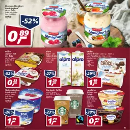 Gazetka promocyjna Real - Real Handzettel - Gazetka - ważna od 26.02 do 26.02.2022 - strona 9 - produkty: almighur, almighurt, alpro, Becher, choco fresh, drink, ehrmann, ehrmann almighurt, eis, frucht, fruchtjoghurt, Fruchtquark, Grießpudding, hafer, joghur, joghurt, joghurt mit der ecke, Kinder, Kinder Choco fresh, landliebe, Müller, pudding, quark, reis, sahne, soya, starbucks, weihenstephan