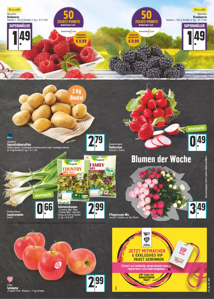 Aktueller Prospekt E Center - Angebote der Woche - von 20.06 bis 25.06.2022 - strona 3 - produkty: beere, beeren, beutel, brombeere, brombeeren, himbeer, himbeere, himbeeren, Lauchzwiebel, lauchzwiebeln, mehl, radieschen, Schal, Schale, Ti, zwiebel, zwiebeln