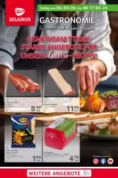 Gazetka promocyjna Selgros - Gastronomie - Gazetka - ważna od 17.04 do 17.04.2024 - strona 1 - produkty: angebot, angebote, beef, beutel, edamer, filet, gouda, LG, pommes, rind, rinder, roastbeef, schwein, schweine, schweinefilet, Ti, wein, weine