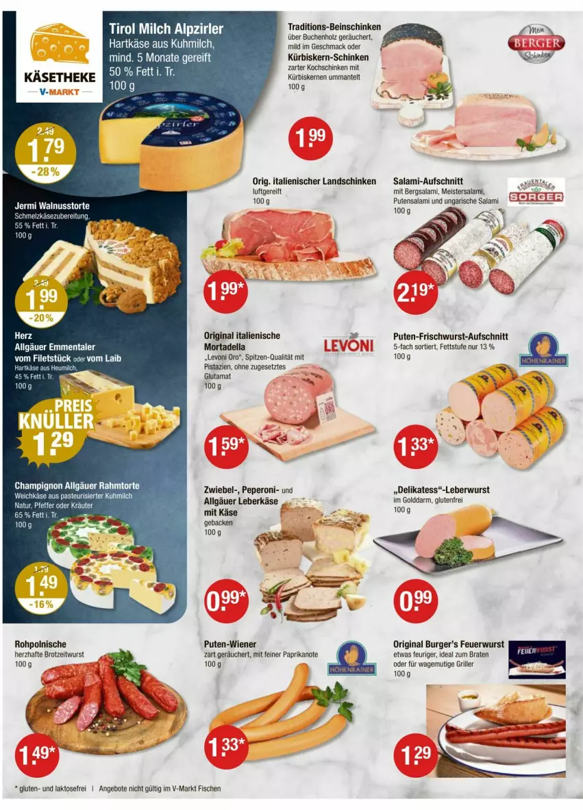 Aktueller Prospekt Vmarkt - Prospekte - von 09.10 bis 15.10.2025 - strona 2 - produkty: angebot, angebote, aufschnitt, braten, brot, buch, burger, champignon, dell, eis, emmentaler, filet, filets, fisch, fische, frischwurst-aufschnitt, geback, gin, grill, hartkäse, Heu, heumilch, Holz, HP, ideal zum braten, Käse, käsetheke, kochschinken, kräuter, Kürbis, kürbiskerne, landschinken, leberkäs, leberkäse, leberwurst, LG, mac, Mantel, Meister, milch, mortadella, natur, oder kräuter, paprika, pfeffer, pistazien, pute, Putensalami, salami, schinken, Schmelzkäse, schmelzkäsezubereitung, Ti, torte, weichkäse, wiener, wurst, ZTE, zwiebel