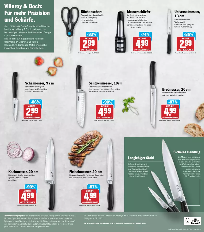 Aktueller Prospekt Hit - Wochenprospekt - von 14.07 bis 19.07.2025 - strona 17 - produkty: brot, eis, elle, erde, fisch, fleisch, küche, Küchen, lebensmittel, mac, messer, Mett, obst, Obst und Gemüse, Rauch, reis, rwe, Schere, Spezi, Ti, tisch, und gemüse, werkzeug