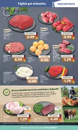 Gazetka promocyjna Combi - Prospekte - Gazetka - ważna od 01.10 do 01.10.2022 - strona 5 - produkty: angebot, angebote, braten, creme, eier, eis, filet, fleisch, Fleischerei, gewürz, gulasch, gurke, gurken, henkel, hühner, kartoffel, kartoffeln, kartoffelsalat, Knödel, mab, mac, natur, rind, rinder, rinderfilet, Rinderroulade, rouladen, rwe, salat, salatcreme, Schal, Schale, schenkel, Schere, schinken, schinkenwurst, schmorbraten, Ti, wurst, zwiebel, zwiebeln