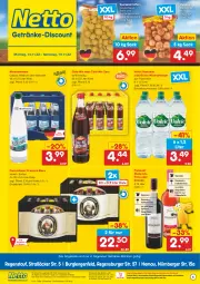 Gazetka promocyjna Netto Marken-Discount - Getränkemarkt in deiner Nähe - Gazetka - ważna od 19.11 do 19.11.2022 - strona 1 - produkty: Alwa, angebot, angebote, Bad, Berger, bestpreis, bier, Biere, burger, cola, discount, eis, elle, flasche, franziskaner, freixenet, getränk, getränke, glasflasche, grill, Holz, kartoffel, kartoffeln, Käse, latte, LG, marken-discount, Mett, mineralwasser, natur, natürliches mineralwasser, ndk, nürnberger, regensburger, reis, rel, roséwein, rotwein, sac, speisekartoffeln, Ti, volvic, wasser, wein, ZTE, zwiebel, zwiebeln