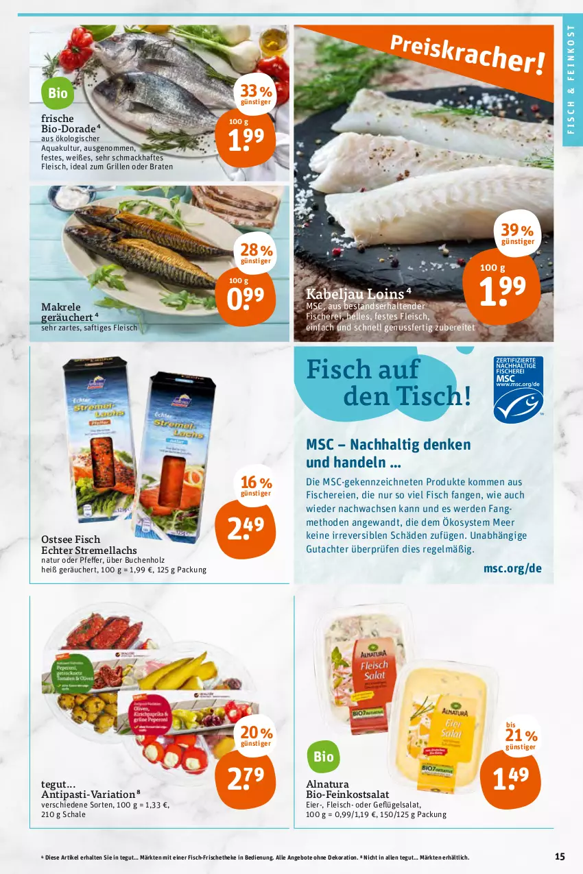 Aktueller Prospekt Tegut - Angebote der Woche - von 03.01 bis 08.01.2022 - strona 17 - produkty: angebot, angebote, antipasti, aqua, asti, bio, braten, buch, dekoration, Dorade, eier, eis, elle, erde, feinkost, fisch, fische, Fischer, fleisch, Geflügel, geflügelsalat, grill, Holz, ideal zum grillen, lachs, mac, Makrele, natur, natura, nuss, pfeffer, rel, Ria, saft, salat, Schal, Schale, Schere, tender, Ti, tisch