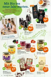 Gazetka promocyjna Tegut - Angebote der Woche - Gazetka - ważna od 08.01 do 08.01.2022 - strona 6 - produkty: auer, aufstrich, Bau, Bauer, beere, beeren, beutel, bio, Bio-Kaffee, bohne, bohnen, creme, decke, eier, frucht, fruchtaufstrich, früchte, kaffee, müsli, natur, natura, naturland, nuss, rezept, rezepte, rohrzucker, schoko, Ti, zucker
