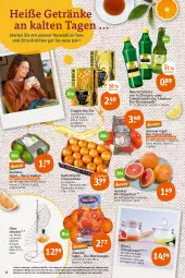 Gazetka promocyjna Tegut - Angebote der Woche - Gazetka - ważna od 08.01 do 08.01.2022 - strona 8 - produkty: angebot, angebote, Bau, beutel, bio, bio-zitronen, Blutorange, clementinen, dekoration, flasche, frucht, früchte, früchten, getränk, getränke, grapefruit, limette, limetten, Mett, metten, natur, natura, obst, orange, orangen, Rauch, saft, Schal, Schale, tee, telefon, Ti, uhr, zitrone, zitronen, zitronensaft, Zitruspresse