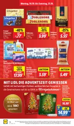 Gazetka promocyjna Lidl - Aktionsprospekt - Gazetka - ważna od 21.10 do 21.10.2023 - strona 14 - produkty: Adventskalender, Anfeuerholz, Bad, dallmayr, dallmayr prodomo, eis, elle, erde, Floralys, gutschein, gutscheine, Holz, lamm, lenor, lenor waschmittel, papier, pralinen, prodomo, rezept, rezepte, rum, schogetten, teller, Ti, toblerone, toilettenpapier, waschmittel