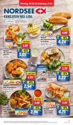 Gazetka promocyjna Lidl - Aktionsprospekt - Gazetka - ważna od 21.10 do 21.10.2023 - strona 15 - produkty: angebot, chips, coupon, eis, filet, fisch, fischstäbchen, garnelen, lachs, lachsfilet, natur, Nordsee, reis, seelachsfilet, Ti, ZTE