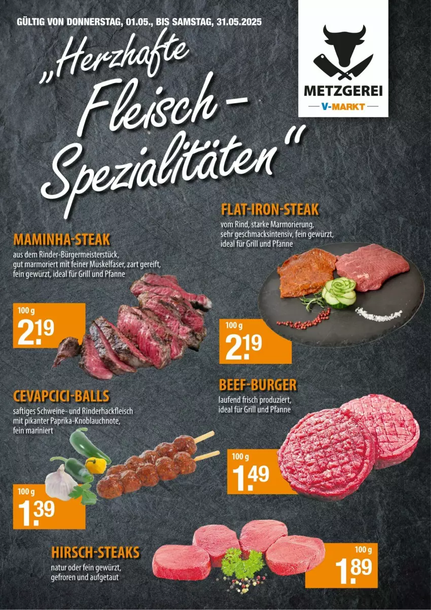 Aktueller Prospekt Vmarkt - Prospekte - von 21.05 bis 04.06.2025 - strona 1 - produkty: knoblauch, Laufen, LG, paprika, rind, tee, Ti