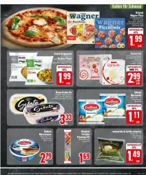 Gazetka promocyjna Edeka - Prospekte - Gazetka - ważna od 16.03 do 16.03.2024 - strona 19 - produkty: Becher, beutel, bruno gelato, di bufala, eier, eis, ferrero, fertiggericht, frosta, galbani, gemüse-pfanne, gin, mascarpone, mozzarella, original wagner, pfanne, pizza, Pizzateig, reis, rel, Ti, wagner, ZTE