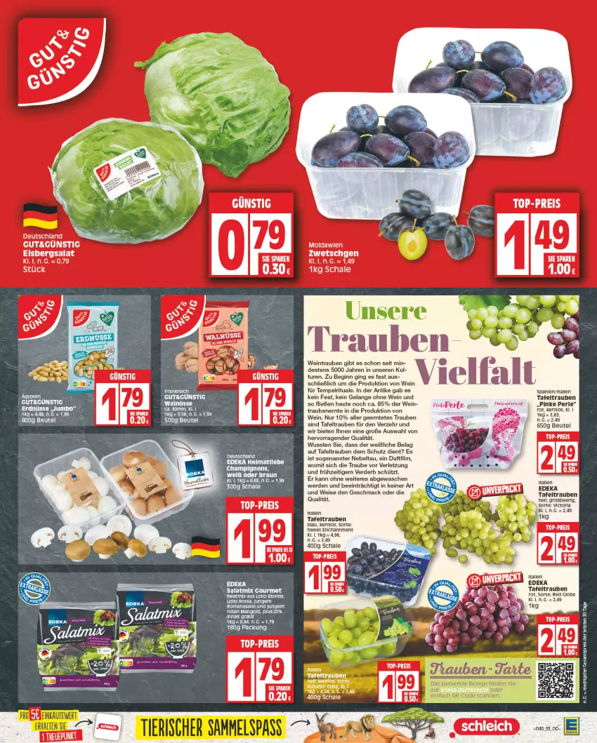 Aktueller Prospekt E Center - Angebote der Woche - von 02.10 bis 07.10.2023 - strona 3 - produkty: beutel, champignon, champignons, deka, eier, eis, eisbergsalat, Elan, erde, erdnüsse, gin, Heu, jumbo, mac, mango, reis, Romanasalat, salat, Salatmix, Schal, Schale, tafeltrauben, tee, Ti, top-preis, trauben, wein, ZTE