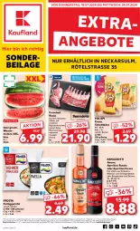 Gazetka promocyjna Kaufland - Extra-Angebote - Gazetka - ważna od 24.07 do 24.07.2024 - strona 1 - produkty: amaro, angebot, angebote, aperitivo rosato, Bergamotte, beutel, Blüte, eis, fertiggericht, fol epi, frosta, ilag, Käse, kräuter, kräutern, likör, melone, nuss, orange, orangen, rama, ramazzott, ramazzotti, reis, rosato, schnittkäse, schwein, schweine, schweinerücken, Ti, wasser, wassermelone, wein, weine, zitrone, zott, ZTE