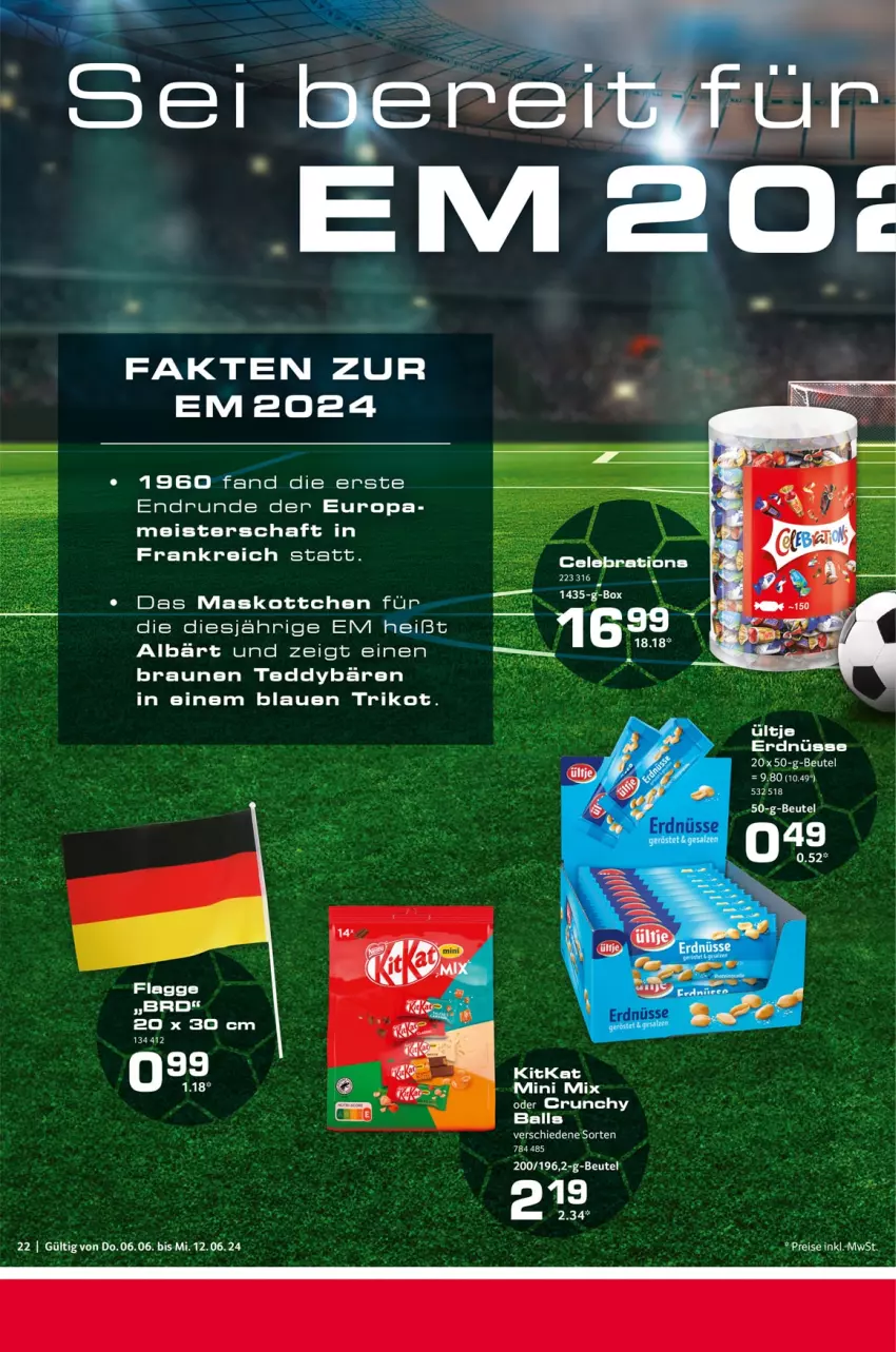 Aktueller Prospekt Selgros - Food - von 06.06 bis 12.06.2024 - strona 22 - produkty: ball, beutel, braun, eis, kitkat, Meister, reis, Ti, Trikot