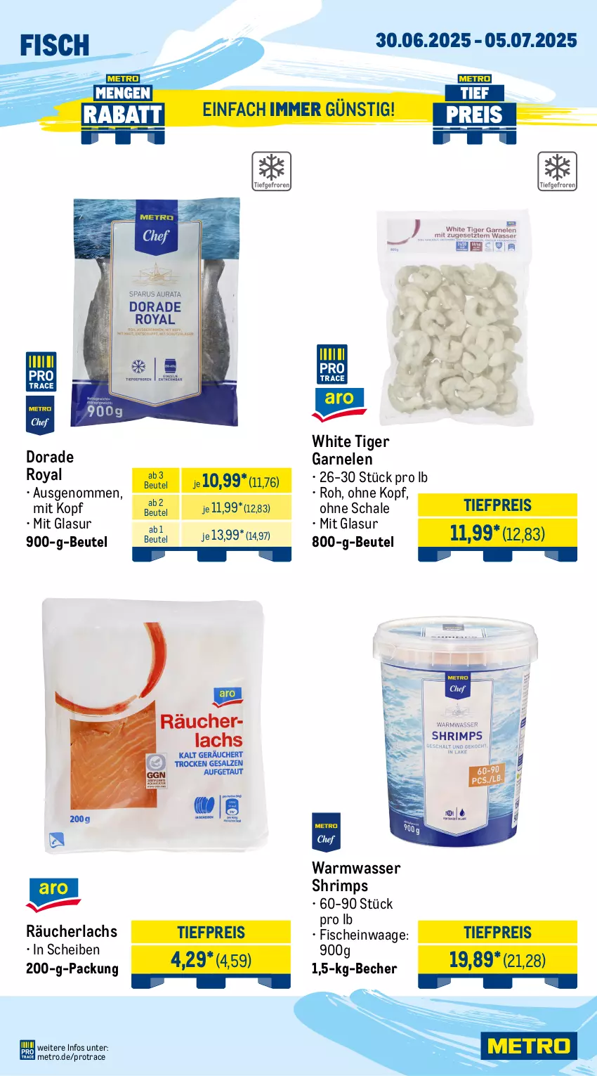 Aktueller Prospekt Metro - Wochen-Angebote Gastro - von 30.06 bis 05.07.2025 - strona 6 - produkty: angebot, aprikose, aprikosen, Becher, beutel, Dorade, dorade royal, eis, fisch, fische, garnelen, lachs, mango, melone, melonen, Metro, obst, Räucherlachs, reis, sac, Schal, Schale, Ti, tiefpreis, Waage, wasser, wassermelone, wassermelonen, zitrone, zitronen