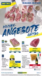 Gazetka promocyjna Metro - Wochen-Angebote Gastro - Gazetka - ważna od 05.07 do 05.07.2025 - strona 1 - produkty: abholpreise, angebot, angebote, eis, entrecôte, filet, fisch, flasche, frizzante, frucht, früchte, früchten, ilag, La Gioiosa, Metro, perla, Rauch, reis, rind, rinder, rwe, sac, thunfisch, Ti, tiefpreis, Wild, zitrone, zitronen