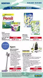 Gazetka promocyjna Metro - Wochen-Angebote Gastro - Gazetka - ważna od 05.07 do 05.07.2025 - strona 15 - produkty: akku, angebot, bürste, Cognac, corona, corona extra, Dyson, eis, Elektro, elle, flasche, frizzante, frucht, früchte, früchten, getränk, getränke, hochdruckreiniger, Jubiläums, Kärcher, kraft, La Gioiosa, mac, Metro, metro gastro, Palette, papier, perla, persil, reiniger, Reinigung, Reinigungsmittel, reis, schlauch, staubsauger, teller, Three Sixty, Ti, Tiere, vollwaschmittel, wandhalterung, waschmittel, wc frisch, WC Frisch Kraft Aktiv