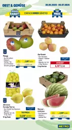Gazetka promocyjna Metro - Wochen-Angebote Gastro - Gazetka - ważna od 05.07 do 05.07.2025 - strona 7 - produkty: angebot, aprikose, aprikosen, Becher, beutel, Dorade, dorade royal, eis, fisch, fische, garnelen, lachs, mango, melone, melonen, Metro, obst, Räucherlachs, reis, sac, Schal, Schale, Ti, tiefpreis, Waage, wasser, wassermelone, wassermelonen, zitrone, zitronen