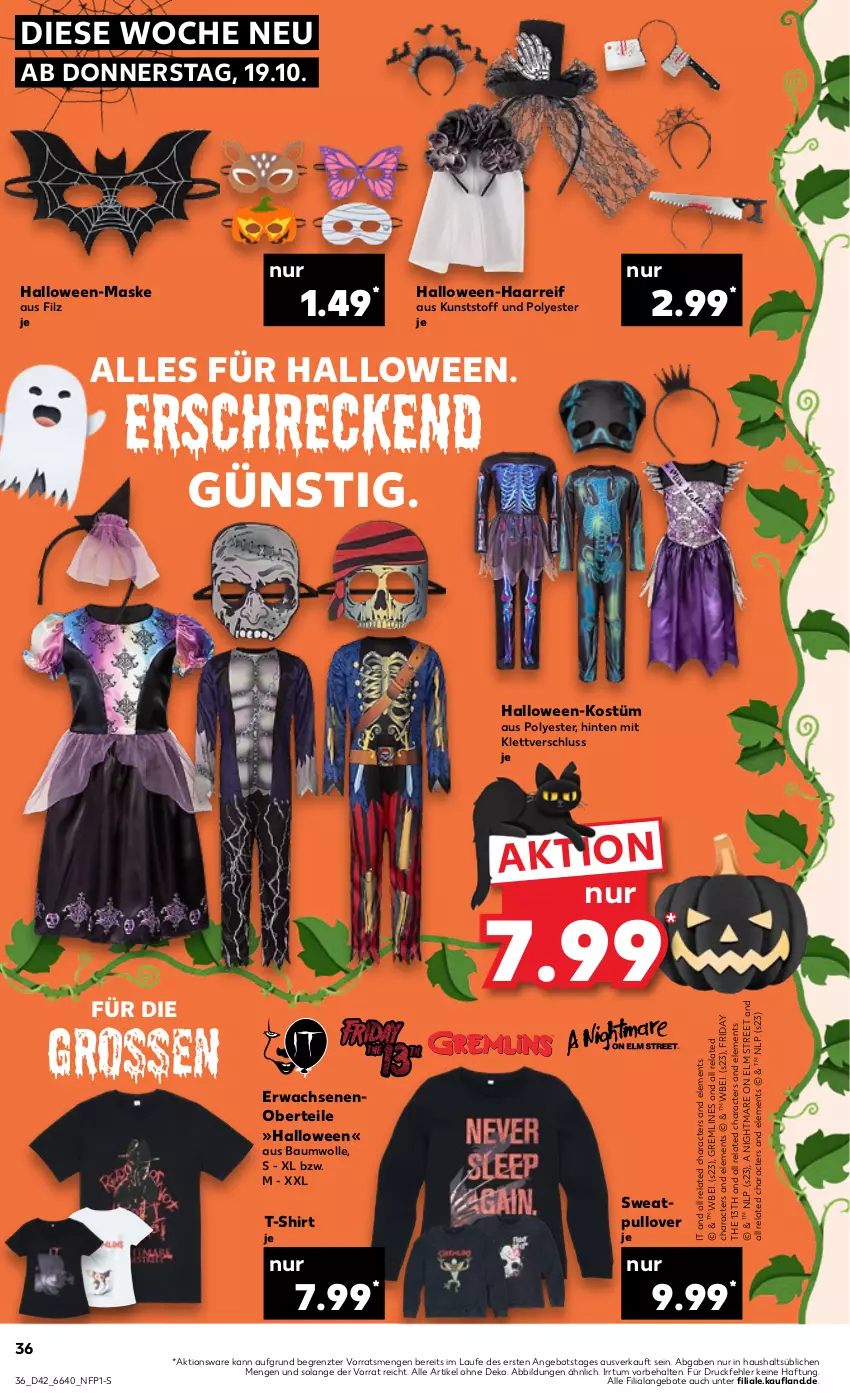 Aktueller Prospekt Kaufland - Prospekt - von 19.10 bis 25.10.2023 - strona 36 - produkty: angebot, angebote, Bau, baumwolle, friday, Maske, Oberteile, Pullover, rel, shirt, T-Shirt, Ti, wolle, ZTE