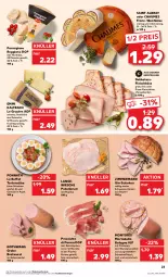 Gazetka promocyjna Kaufland - Prospekt - Gazetka - ważna od 25.10 do 25.10.2023 - strona 23 - produkty: albray, angebot, angebote, bratwurst, chaumes, dell, eis, emmi, fleisch, fleischkäse, frucht, geback, gelee, gin, grobe bratwurst, hartkäse, Käse, Mantel, milch, mit paprika, mit pistazien, montorsi, mortadella, Ofen, paprika, parmigiano, parmigiano reggiano, pistazien, pizza, ponnath, prosciutto, Prosciutto di Parma, pute, putenbrust, reggiano, reis, rohschinken, saft, saint albray, schinken, schwein, schweine, schweinefleisch, Spezi, Ti, tisch, torte, und gemüse, weichkäse, wein, weine, würfel, wurst