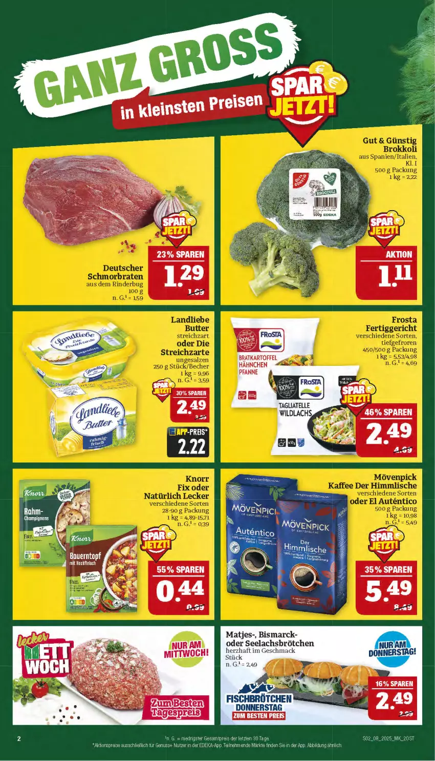 Aktueller Prospekt Marktkauf - Prospekt - von 16.02 bis 22.02.2025 - strona 2 - produkty: aktionspreis, bismarck, brötchen, deka, eis, fisch, kartoffel, lachs, mac, matjes, nuss, pfanne, reis, Ti, ZTE