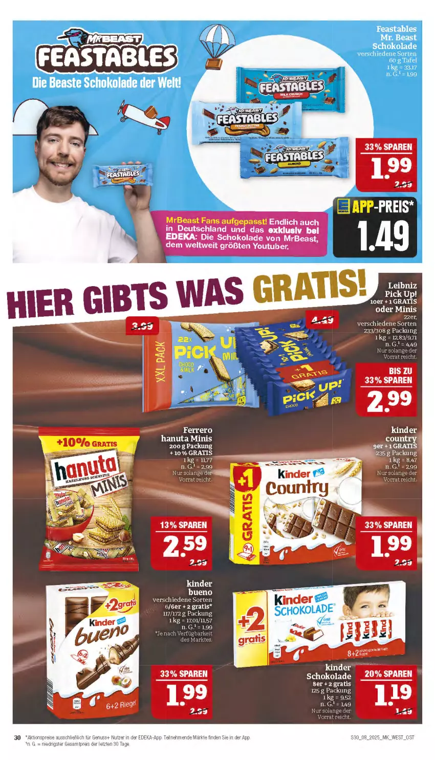 Aktueller Prospekt Marktkauf - Prospekt - von 16.02 bis 22.02.2025 - strona 30 - produkty: aktionspreis, bree, deka, eis, Kinder, kinder bueno, leibniz, nuss, Pick Up!, reis, schoko, schokolade, tee, Ti, ZTE