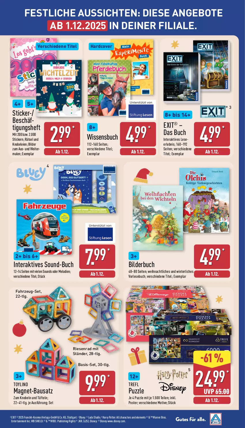 Aktueller Prospekt Aldi Nord - Von Montag - von 17.11 bis 22.11.2025 - strona 40 - produkty: angebot, angebote, Bau, buch, disney, ente, LG, Magnet-Bausatz, Puzzle, Ti