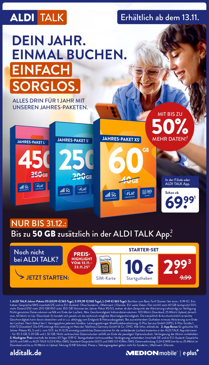 Aktueller Prospekt Aldi Nord - Von Montag - von 17.11 bis 22.11.2025 - strona 45 - produkty: aldi, aldi talk, Bau, buch, eis, Germ, LG, Rauch, reis, ring, rwe, sim, Ti, usb, ZTE