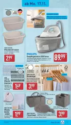 Gazetka promocyjna Aldi Nord - Von Montag - Gazetka - ważna od 22.11 do 22.11.2025 - strona 17 - produkty: beutel, bügel, Bügelstation, dampfbügelstation, dell, edelstahl, eier, elle, Germ, gin, Holz, hose, hosen, Klammern, kleid, kleider, kleiderbügel, korb, lamm, Mode, Ria, schlauch, Tasche, Ti, Untersetzer, Wanne, wäschekorb, wasser, wassertank, ZTE