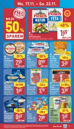 Gazetka promocyjna Aldi Nord - Von Montag - Gazetka - ważna od 22.11 do 22.11.2025 - strona 5 - produkty: alpro, arla, arla buko, Becher, Buko, butter, camembert, cheddar, danone, danone fruchtzwerge, doppelrahmstufe, feta, frischkäse, frucht, fruchtzwerge, gin, hirtenkäse, joghur, joghurt, Käse, katenschinken, mascarpone, mozzarella, natur, patros, rahmjoghurt, Reibekäse, rel, salami, salz, schinken, Skyr, Streichzart, Ti, weihenstephan, würfel, ZTE