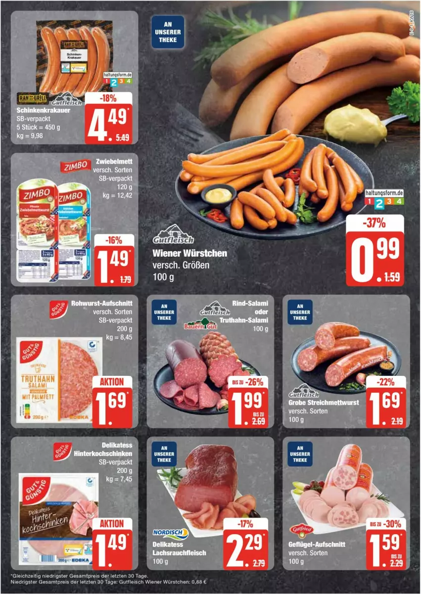 Aktueller Prospekt Edeka - Prospekte - von 15.04 bis 20.04.2024 - strona 9 - produkty: eis, fleisch, gutfleisch, kochschinken, reis, schinken, Ti, wiener, wiener würstchen, würstchen, ZTE