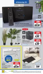 Gazetka promocyjna Lidl - Aktionsprospekt - Gazetka - ważna od 17.02 do 17.02.2024 - strona 34 - produkty: angebot, aufbewahrungsbox, Clin, dell, eis, elle, Kunstpflanze, Mode, Mp3, ndk, Persona, pflanze, Radio, recyclingmaterial, reis, Ria, Schal, Schale, silvercrest, teppich, Ti, topf, usb, weck, ZTE