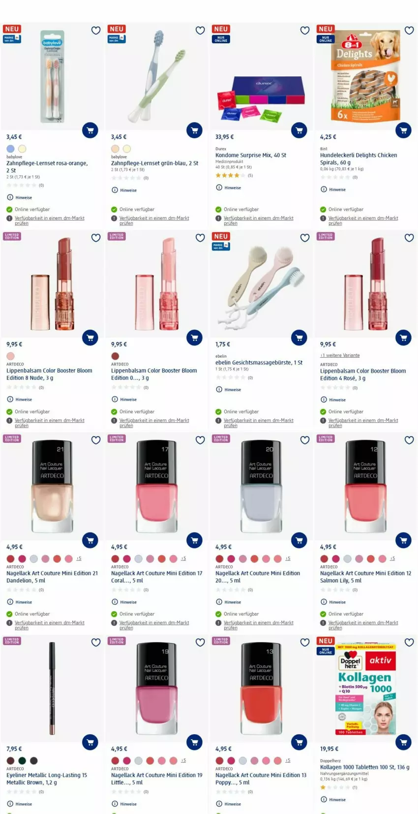 Aktueller Prospekt Dm Drogerie - Prospekte - von 26.06 bis 05.07.2023 - strona 13 - produkty: asti, Babylove, balsam, bürste, Coral, doppelherz, Durex, eis, Eyeliner, Kollagen, Kondome, lack, lion, Lippenbalsam, medizinprodukt, Nagellack, orange, Popp, Ria, tablet, tablett, Tablette, tee, Ti