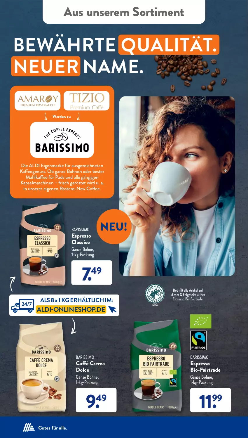 Aktueller Prospekt AldiSud - NÄCHSTE WOCHE - von 25.09 bis 30.09.2023 - strona 38 - produkty: aldi, bio, bohne, bohnen, caffè crema, classico, erde, espresso, kaffee, kaffeegenuss, Kapselmaschine, LG, nuss, sim, Ti