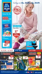 Gazetka promocyjna AldiSud - NÄCHSTE WOCHE - Gazetka - ważna od 30.09 do 30.09.2023 - strona 1 - produkty: aldi, auto, bier, eis, Garten, nuss, Pantoffeln, reis, sahne, schlagsahne, Ti
