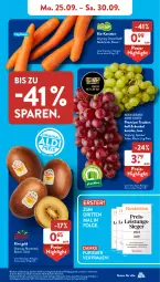 Gazetka promocyjna AldiSud - NÄCHSTE WOCHE - Gazetka - ważna od 30.09 do 30.09.2023 - strona 5 - produkty: aldi, alle artikel ohne dekoration, asti, beutel, bio, bio-karotten, dekoration, eis, Elan, karotten, kiwi, Kiwi Gold, lebensmittel, leine, LG, natur, Rauch, reis, Ti, trauben, Yo, ZTE