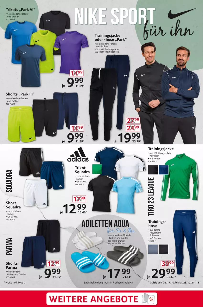 Aktueller Prospekt Selgros - Non Food - von 17.10 bis 23.10.2024 - strona 5 - produkty: aqua, dell, eis, elle, hose, Jacke, kleid, Kleidung, Mode, quad, reis, shorts, Sport, Ti, Trainingshose, Trikot