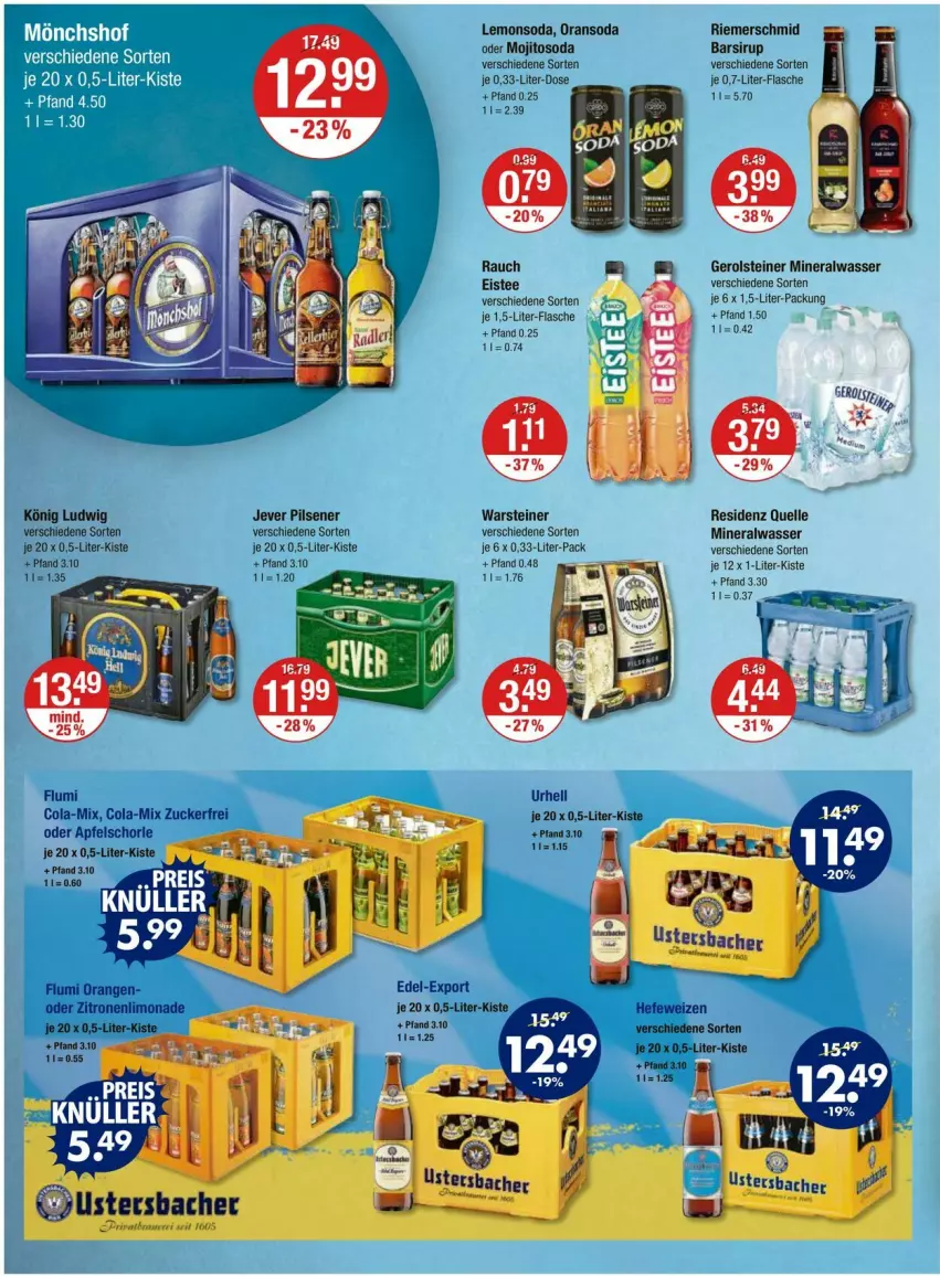 Aktueller Prospekt Vmarkt - Prospekte - von 04.04 bis 10.04.2024 - strona 10 - produkty: Alwa, eis, eistee, elle, flasche, gerolsteine, gerolsteiner, jever, jever pilsener, mineralwasser, mojito, pils, pilsener, Rauch, sirup, Soda, steiner, tee, warsteiner, wasser