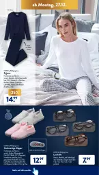 Gazetka promocyjna AldiSud - ALDI Aktuell - Gazetka - ważna od 31.12 do 31.12.2021 - strona 24 - produkty: aldi, Bau, baumwolle, Brille, bügel, decksohle, dell, elle, hose, hosen, Mode, Pyjama, Ria, slip, Slipper, Tasche, taschen, Ti, tisch, wolle