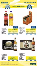 Gazetka promocyjna Metro - Wochen-Angebote Händler - Gazetka - ważna od 26.07 do 26.07.2025 - strona 4 - produkty: bier, coca-cola, cola, eis, flasche, franziskaner, Germ, getränk, getränke, jägermeister, kräuter, kräuterlikör, krombache, krombacher, likör, Meister, Metro, metro gastro, Palette, reis, Ti, tiefpreis