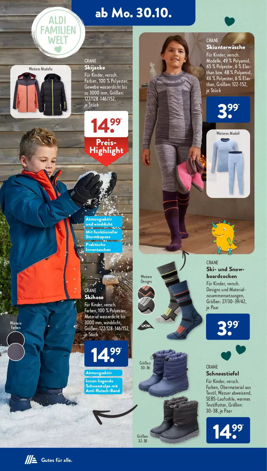 Aktueller Prospekt AldiSud - NÄCHSTE WOCHE - von 30.10 bis 04.11.2023 - strona 17 - produkty: dell, eis, elle, hose, Jacke, Kinder, Liege, Mode, reis, Ria, socken, Tasche, taschen, Ti, tisch, Unterwäsche, wasser