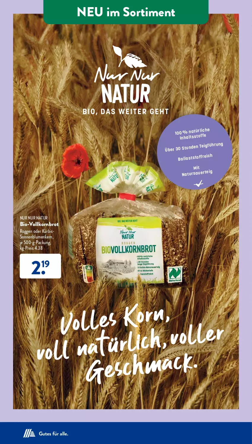 Aktueller Prospekt AldiSud - NÄCHSTE WOCHE - von 30.10 bis 04.11.2023 - strona 42 - produkty: bio, blume, blumen, brot, eis, korn, Kornbrot, Kürbis, natur, reis, sonnenblume, sonnenblumen, Ti, vollkornbrot