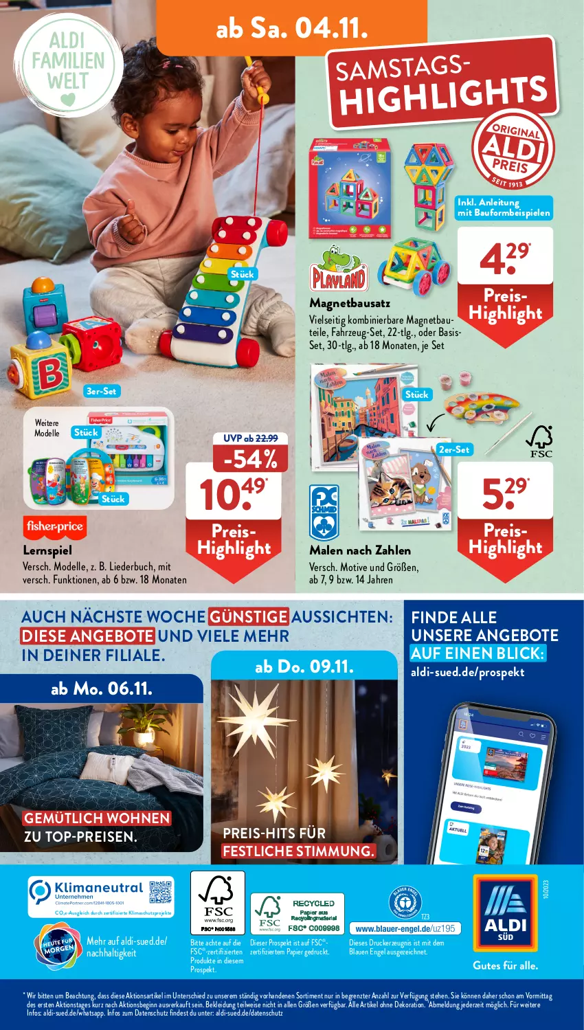 Aktueller Prospekt AldiSud - NÄCHSTE WOCHE - von 30.10 bis 04.11.2023 - strona 43 - produkty: aldi, alle artikel ohne dekoration, angebot, angebote, Bau, buch, dekoration, dell, drucker, eis, elle, Engel, gin, kerze, kleid, Kleidung, Lernspiel, LG, Liederbuch, Mode, papier, reis, Spiele, Ti, top-preis, ZTE