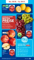 Gazetka promocyjna AldiSud - NÄCHSTE WOCHE - Gazetka - ważna od 04.11 do 04.11.2023 - strona 5 - produkty: aldi, angebot, asti, bio, Bio-Obst, decke, eis, elle, kracher, leine, natur, obst, Obst und Gemüse, reis, rum, Ti, trauben, und gemüse, zitrone, zitronen, ZTE