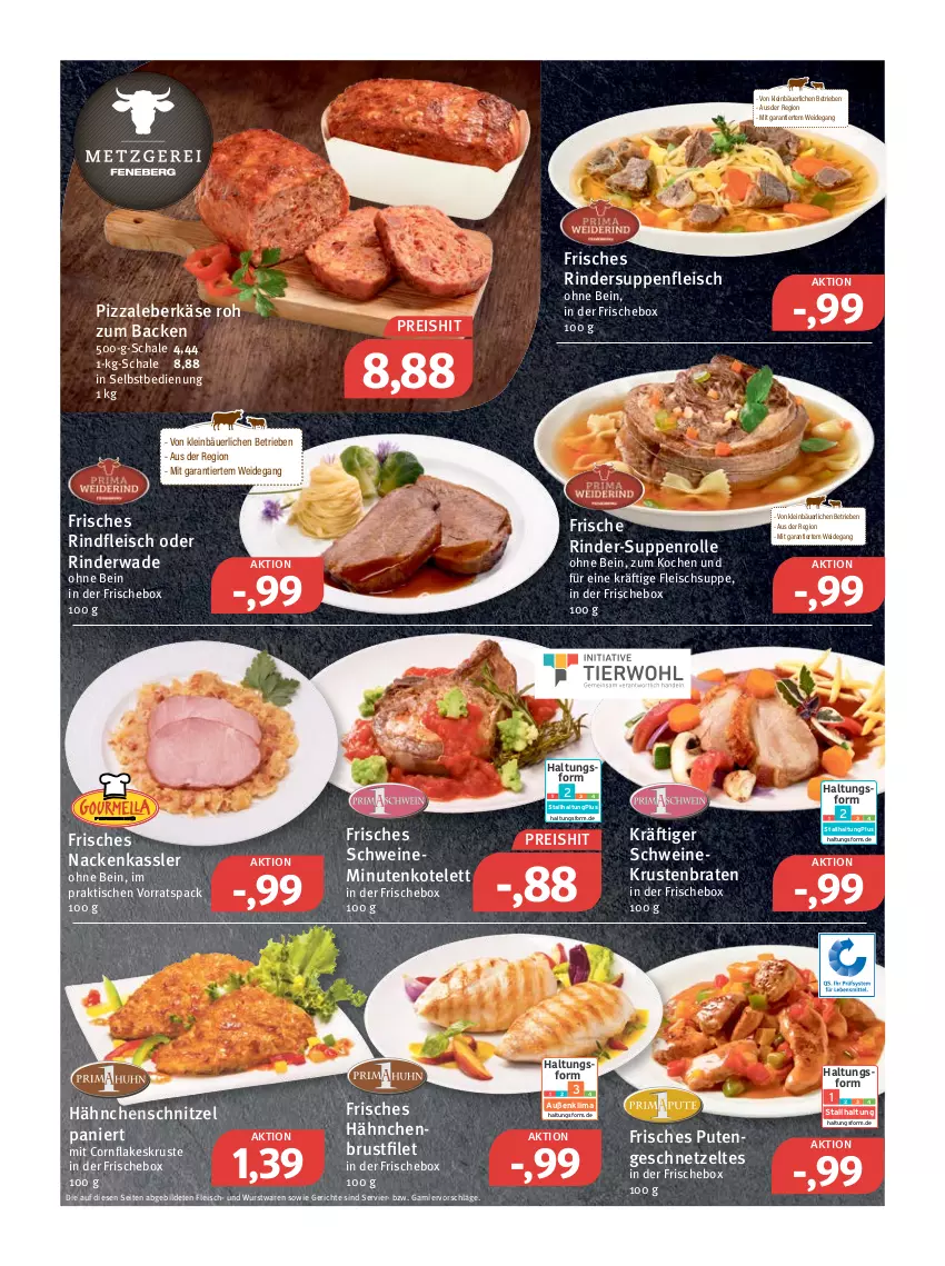 Aktueller Prospekt Feneberg - Prospekte - von 27.01 bis 29.01.2022 - strona 2 - produkty: braten, brustfilet, eis, filet, flakes, fleisch, garnier, geschnetzeltes, hähnchenbrust, hähnchenbrustfilet, Hähnchenschnitzel, Käse, kotelett, krustenbraten, leberkäs, leberkäse, pizza, pute, Putengeschnetzeltes, reis, rind, rinder, rindfleisch, Schal, Schale, schnitzel, schwein, schweine, suppe, suppen, suppenfleisch, Ti, tisch, wein, weine, wurst, Zelt