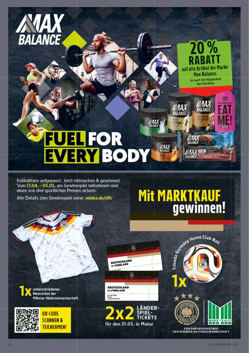 Aktueller Prospekt Marktkauf - Prospekt - von 26.04 bis 02.05.2026 - strona 30 - produkty: ball, deka, eis, Fußball, gewinnspiel, mac, reis, Sport, Ti, Trikot, uhr